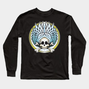 Angel Skull n Crossbones Long Sleeve T-Shirt